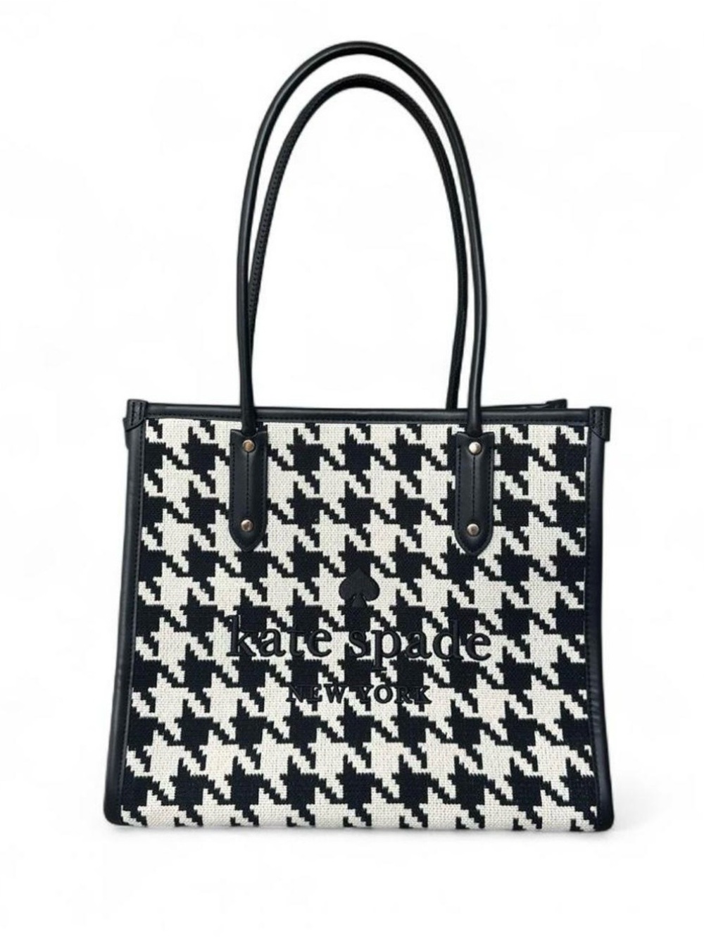 kate spade Black and White Houndstooth Tote